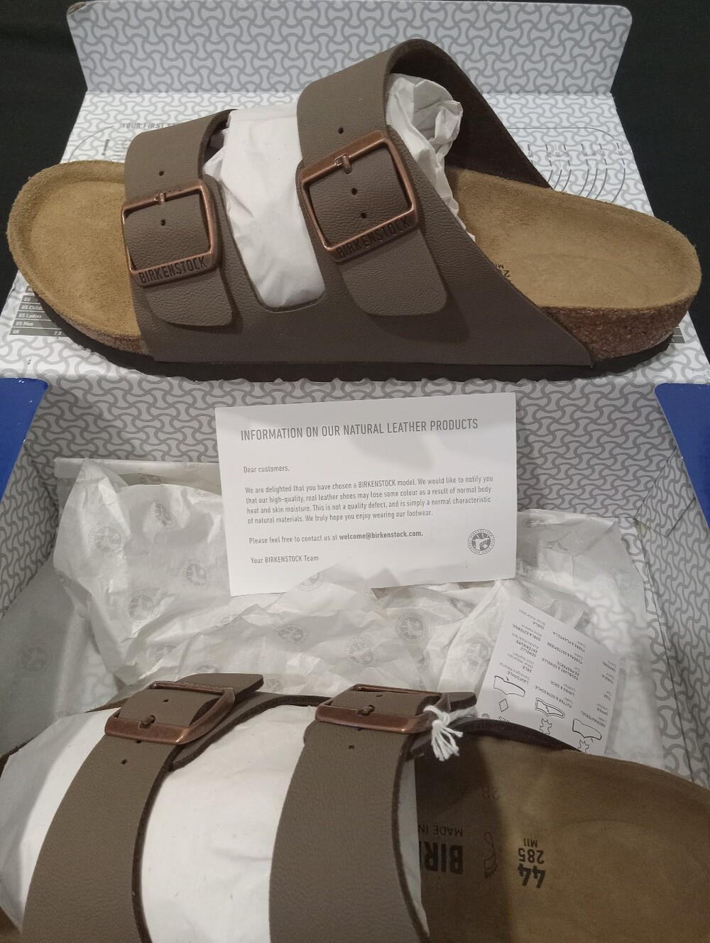 Birkenstock Men's Two-Band Sandals in Taupe